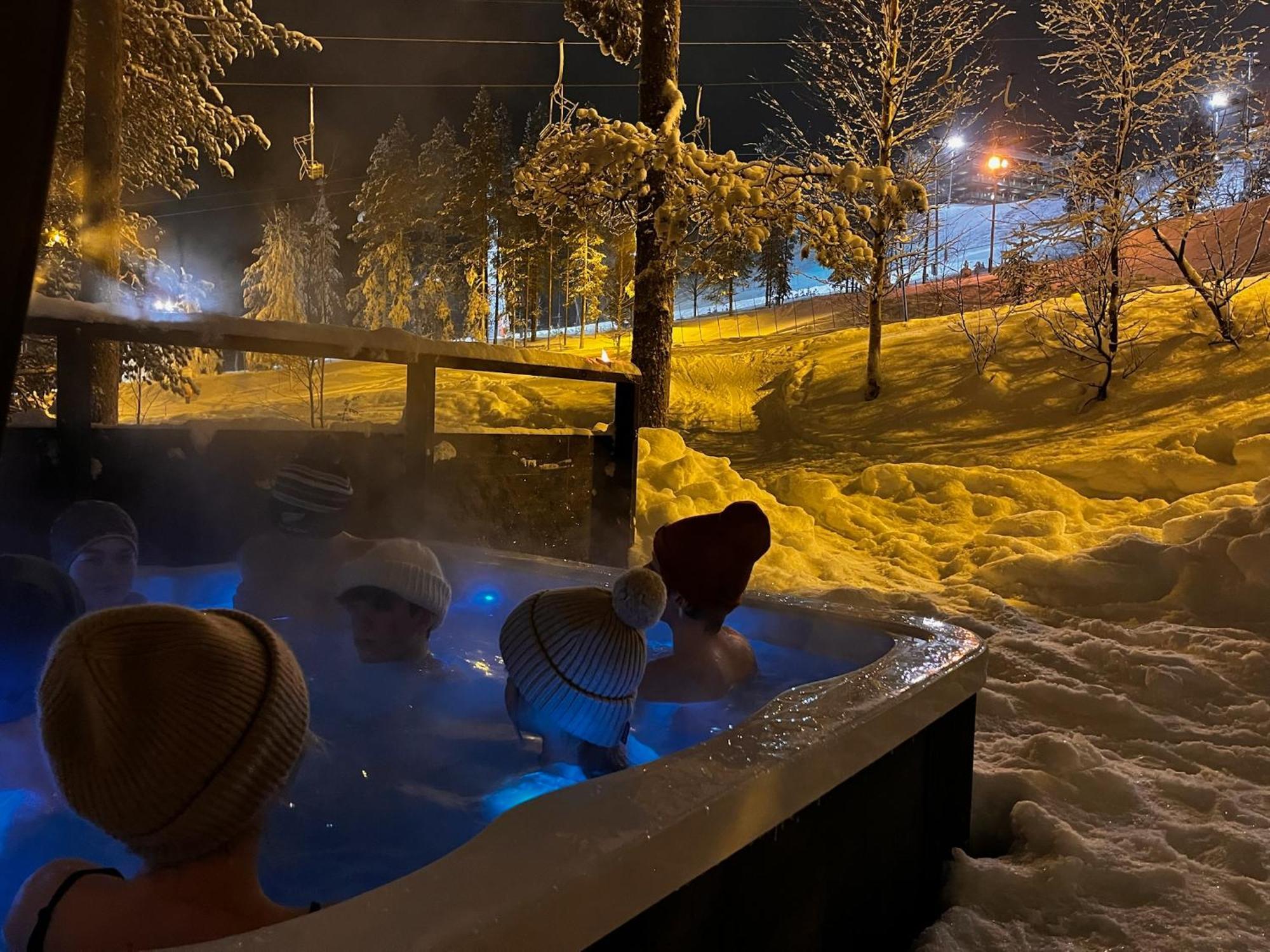 Porthos Ski-in With Private Hot Tub And Sauna In Lapland Chalet Pyhatunturi